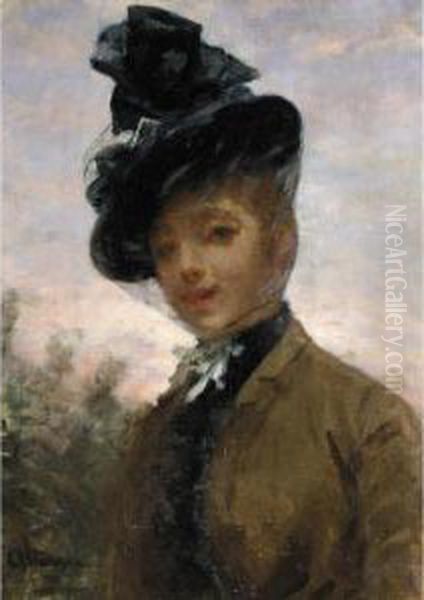 Volto Di Donna Oil Painting by Saverio Francesco Altamura