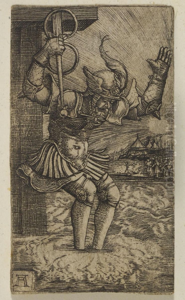 Horatius Cocles Oil Painting by Albrecht Altdorfer