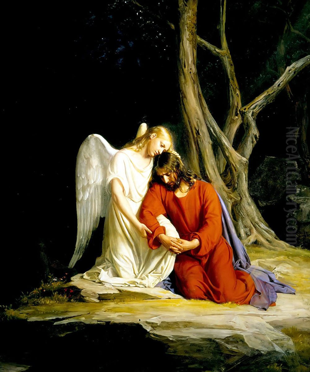 Christ at Gethsemane II Oil Painting by Carl Heinrich Bloch