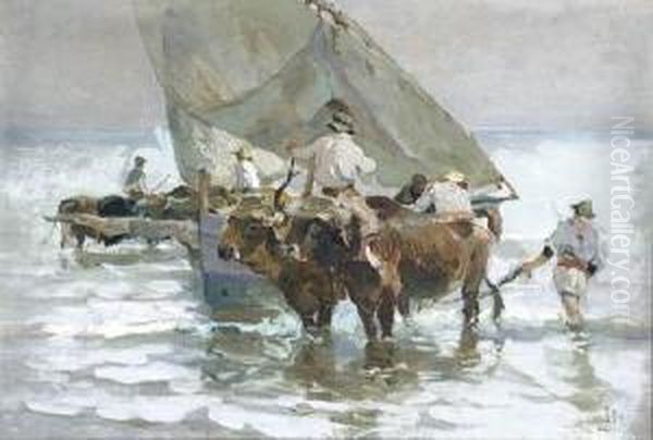 Valencia Oil Painting by Mathias (Joseph) Alten