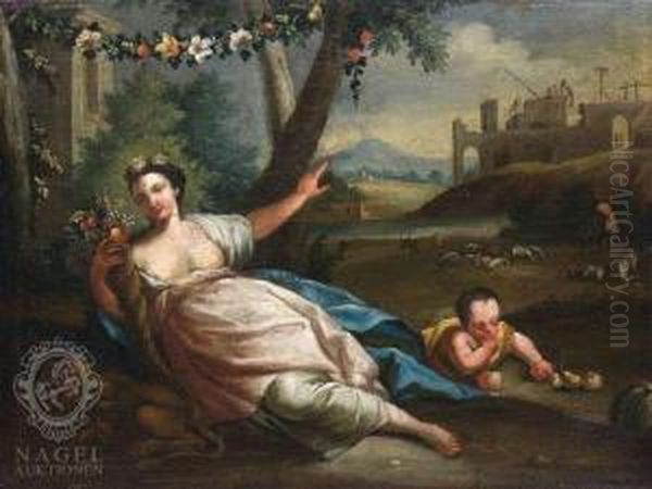 Demeter Oil Painting by Martino Altomonte