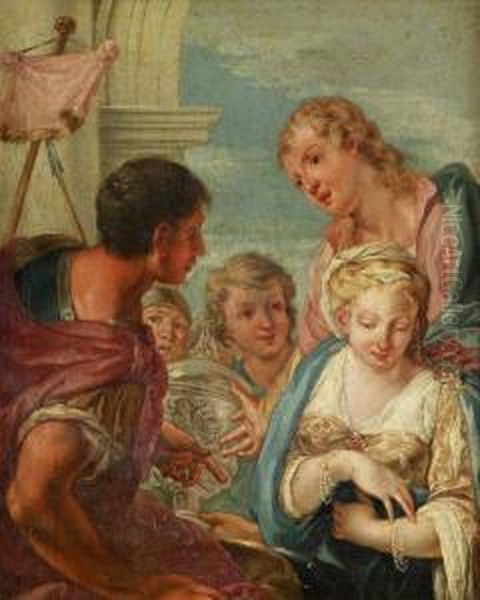 Mytologiskt Motiv Oil Painting by Martino Altomonte