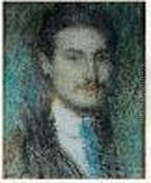Portrait D'homme Oil Painting by Edmond-Francois Aman-Jean