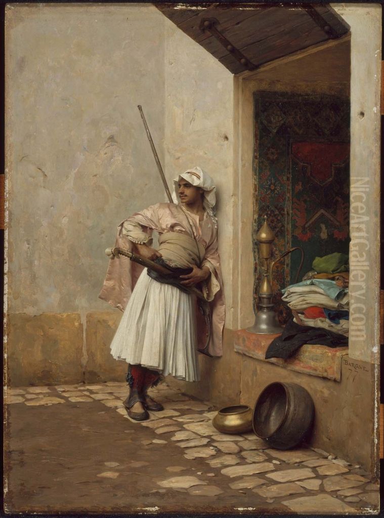 Turkish Sentinel Oil Painting by Charles Bargue