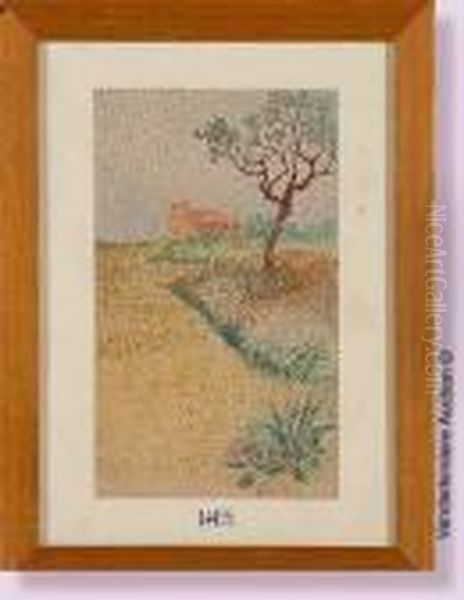 Paysage Aux Ruines Oil Painting by Emile Ancelet