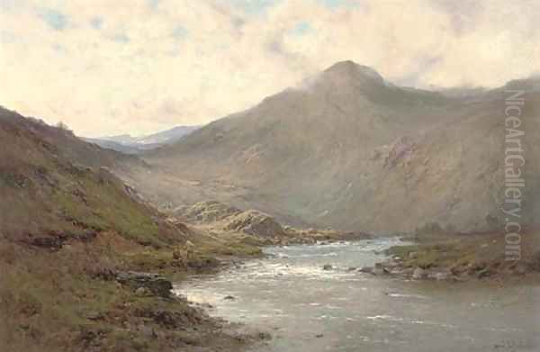 A bend of the Dee Oil Painting by Alfred de Breanski