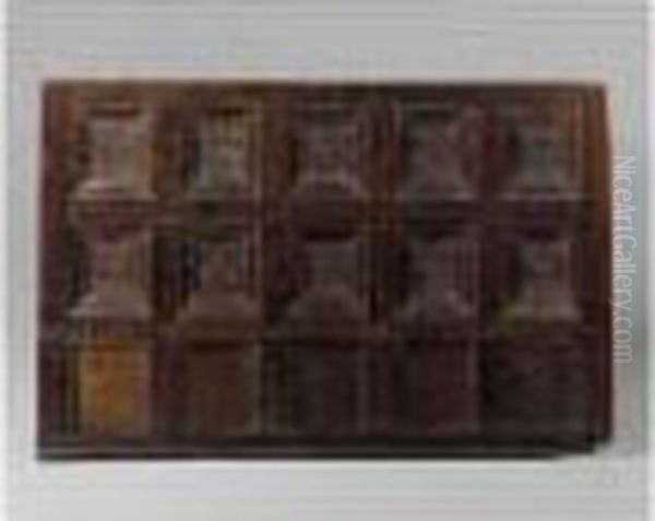 I Carved Oak Panel, Early 17th
 Century Oil Painting by James Isaac Atkinson Anderson