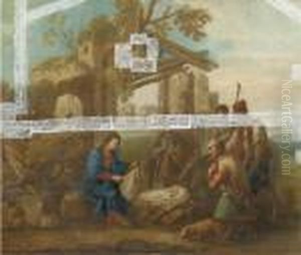 The Adoration Of The Shepherds Oil Painting by Paolo Anesi