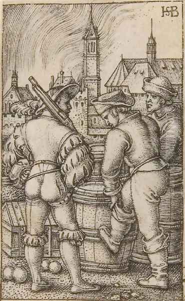 The Guard near the Powder Casks Oil Painting by Hans Sebald Beham