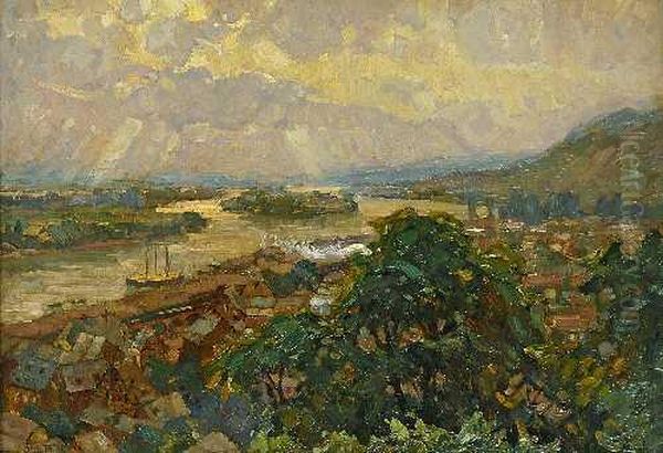 Im Rheintal Oil Painting by Otto Antoine