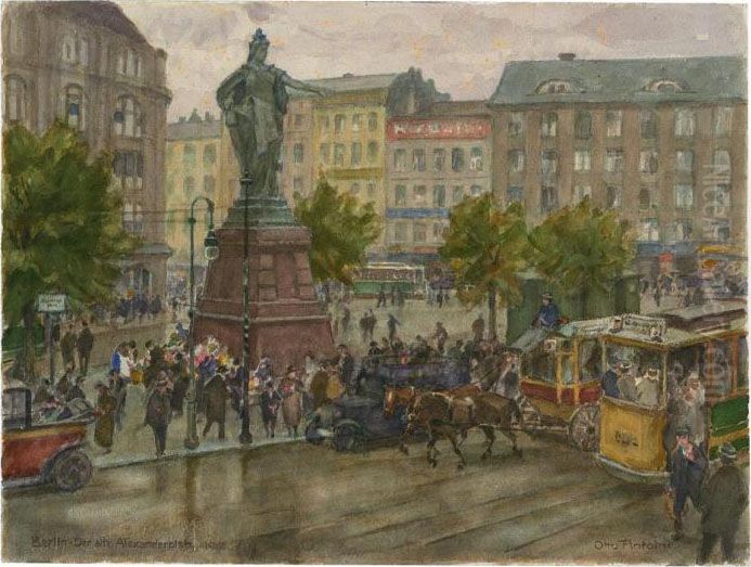 Der Alte Alexanderplatz In Berlin Oil Painting by Otto Antoine