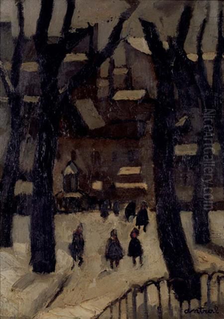 La Neige Oil Painting by Louis Robert Antral