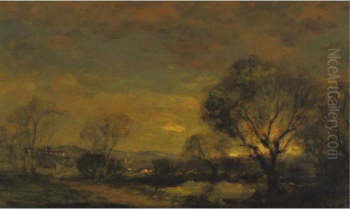 The Sun's Last Rays Oil Painting by Charles P. Appel