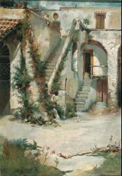 Casolare Rustico Oil Painting by Giuseppe Aprea