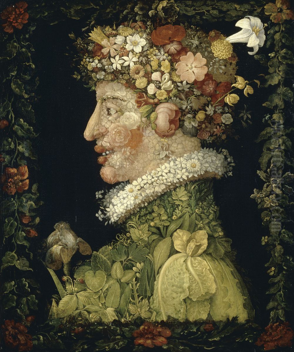 Le Printemps Oil Painting by Giuseppe Arcimboldo