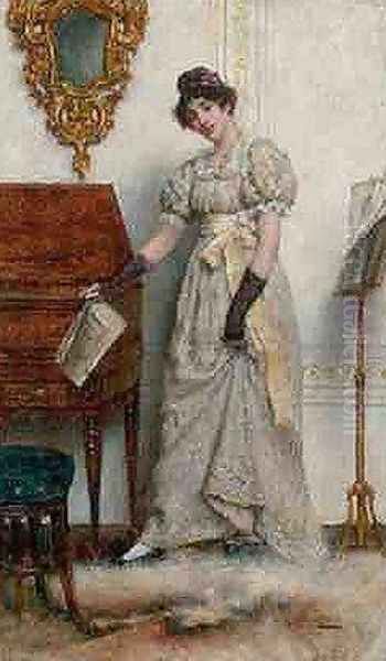 The Musician Oil Painting by William A. Breakspeare