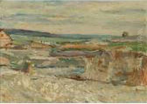 Northern Landscape Oil Painting by Abram Efimovich Arkhipov