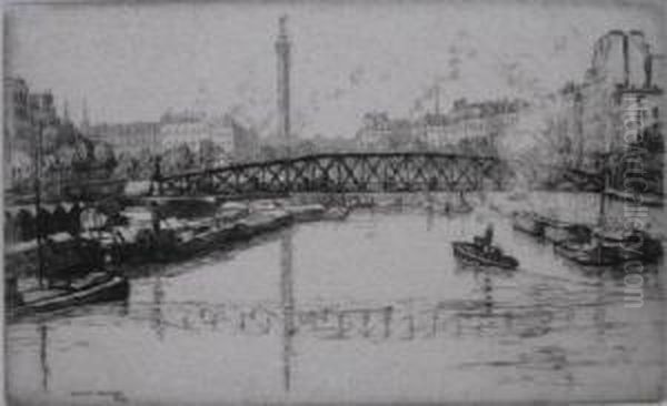 Gare De L'arsenal Oil Painting by Caroline Helena Armington