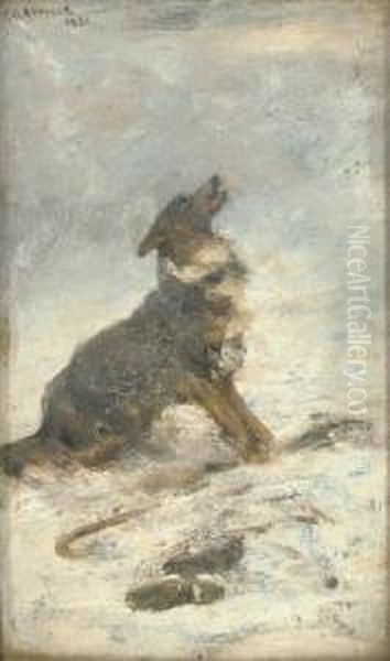 Buried In The Drift Oil Painting by George Denholm Armour