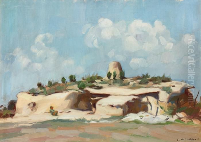 Tatar Hut Oil Painting by Constantin Artachino