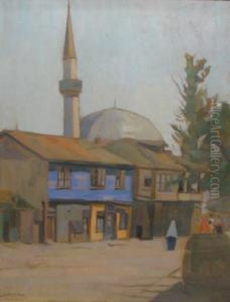 Landscape Of Turtucaia Oil Painting by Constantin Artachino