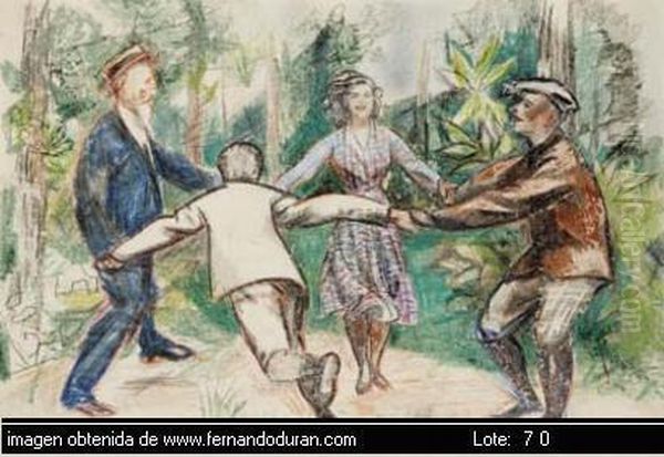 Untitled Oil Painting by Aurelio Arteta