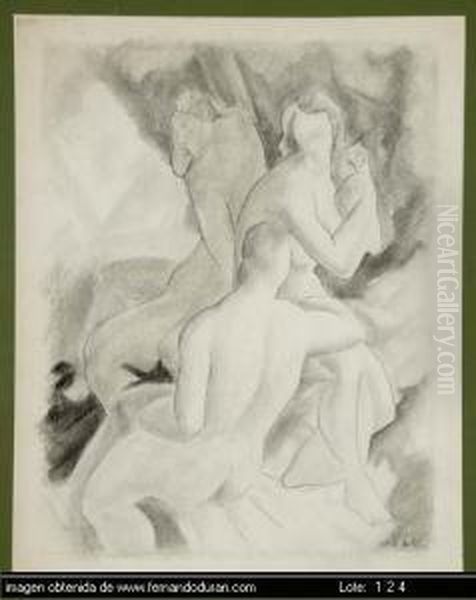 Untitled Oil Painting by Aurelio Arteta