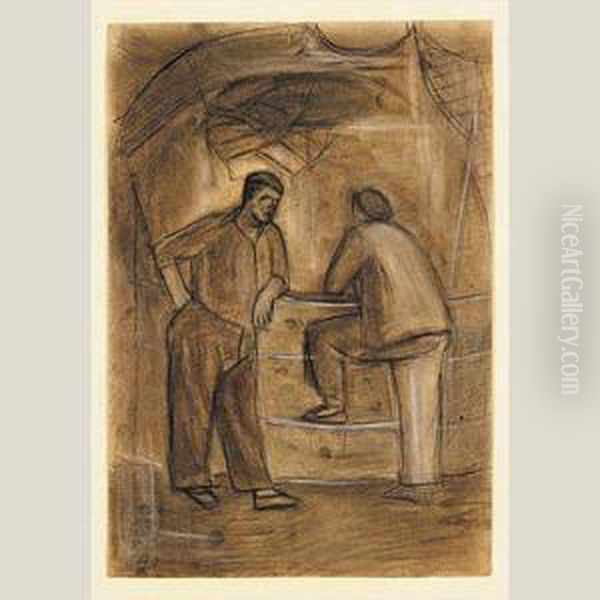 En La Fabrica Oil Painting by Aurelio Arteta