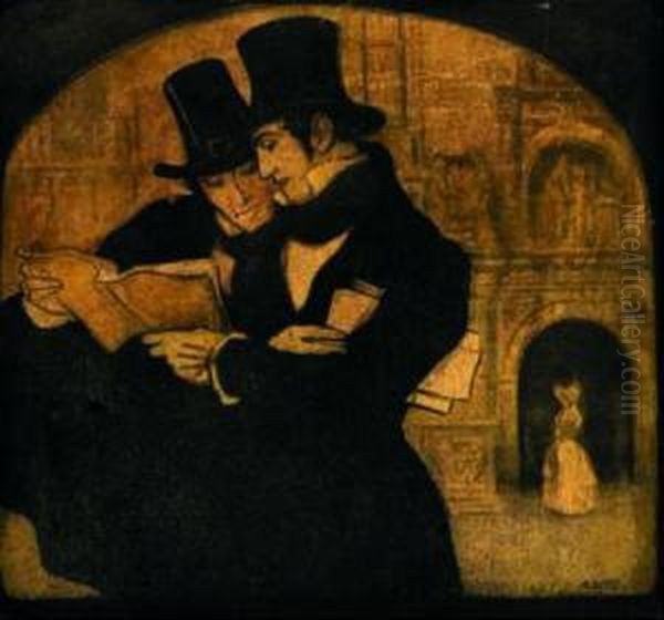 I Congreso De Estudios Vascos, Onate 1918 Oil Painting by Aurelio Arteta