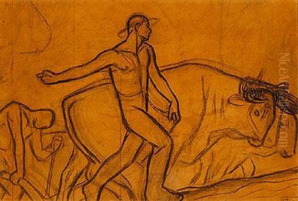 Bueyes Oil Painting by Aurelio Arteta