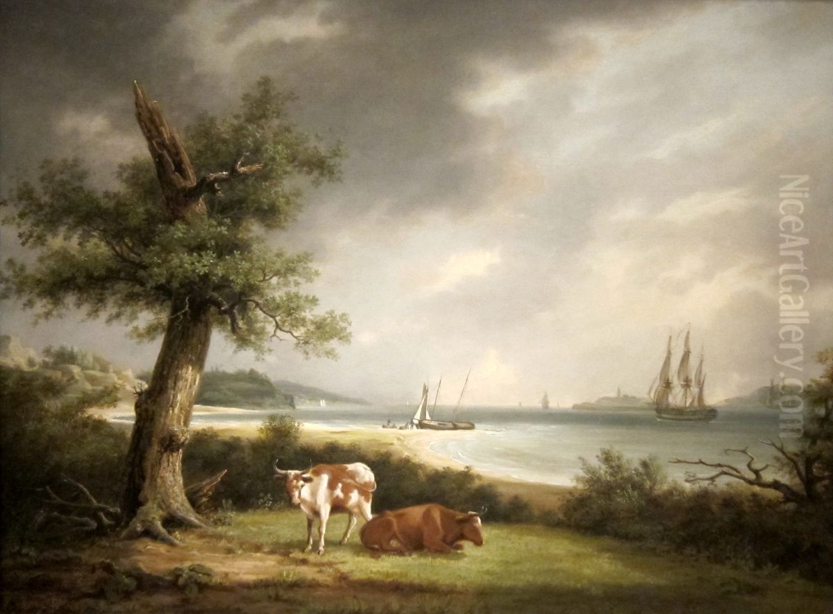 The Narrows, New York Bay Oil Painting by Thomas Birch