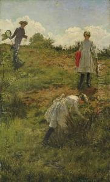 Summer Holidays Oil Painting by Julian Ashton