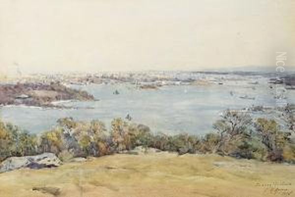 Sydney Harbour Oil Painting by Julian Ashton