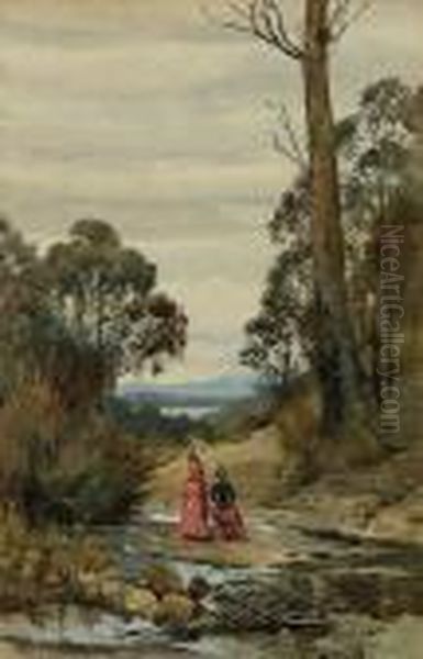 On The Road To Mount Wellington Oil Painting by Julian Ashton