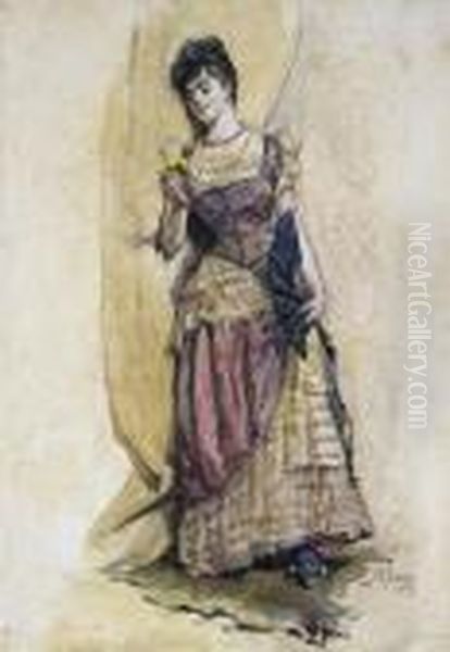 The Ball Dress Oil Painting by Julian Ashton