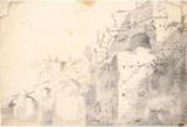 Recto
: Study Of Roman Ruins Oil Painting by Jan Asselyn