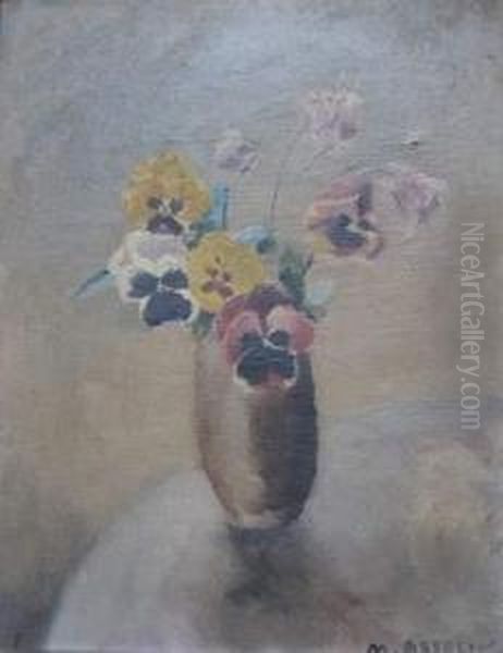 Pensees Dans Un Vase Oil Painting by Maurice Asselin