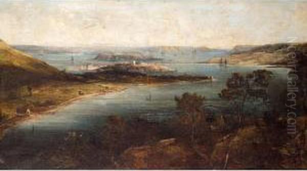 View Of Cork Harbour Oil Painting by George Mounsey Wheatley Atkinson