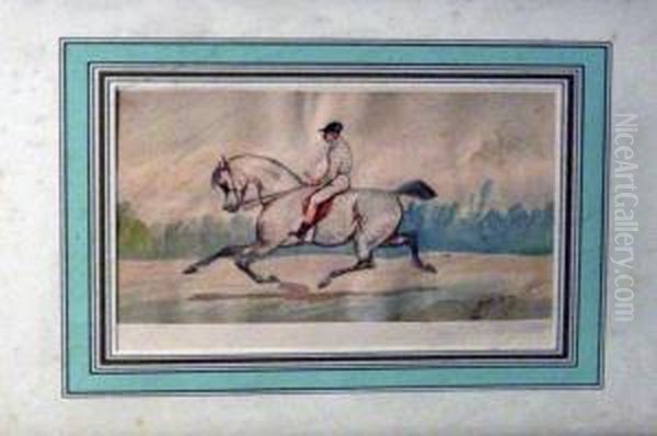 Le Jockey Et Son Cheval Au Trot Oil Painting by Jonny Audy