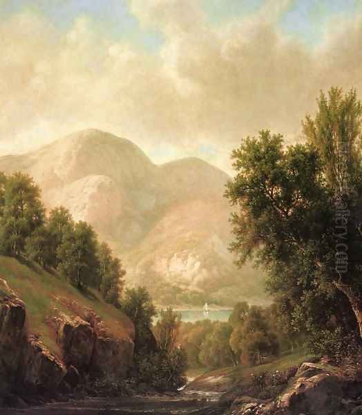 The Winding Stream Oil Painting by William Mason Brown