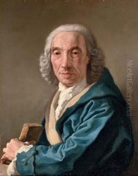 Portrait Of A Gentleman Oil Painting by Jacques-Andre-Joseph Aved