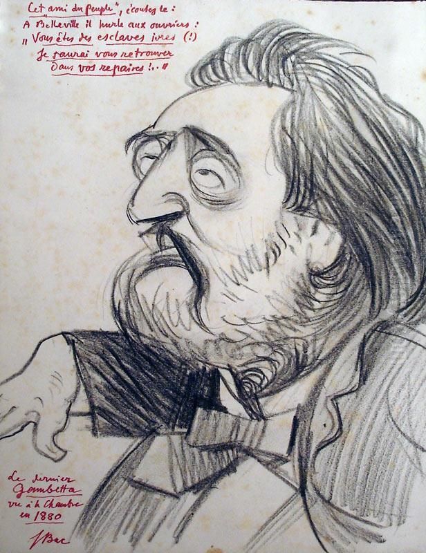 Le Dernier Gambetta Vu A La Chambre En 1880 Oil Painting by Ferdinand Bac