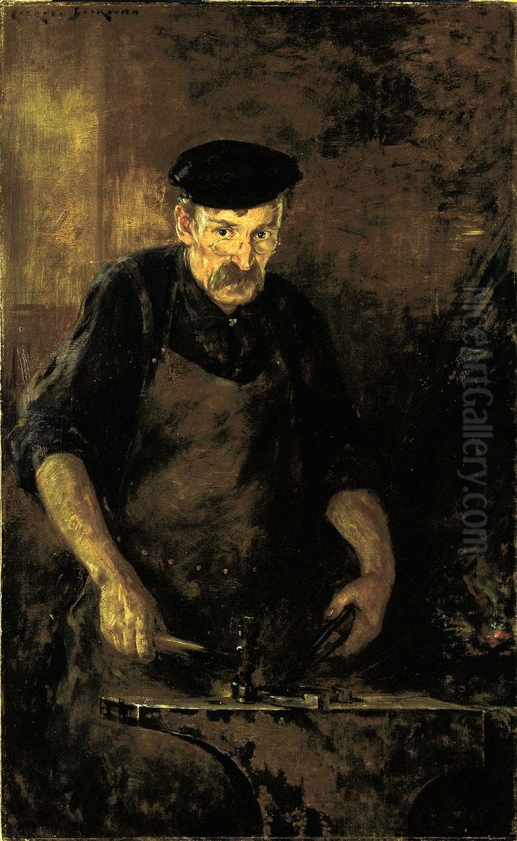 The Blacksmith Oil Painting by James Carroll Beckwith