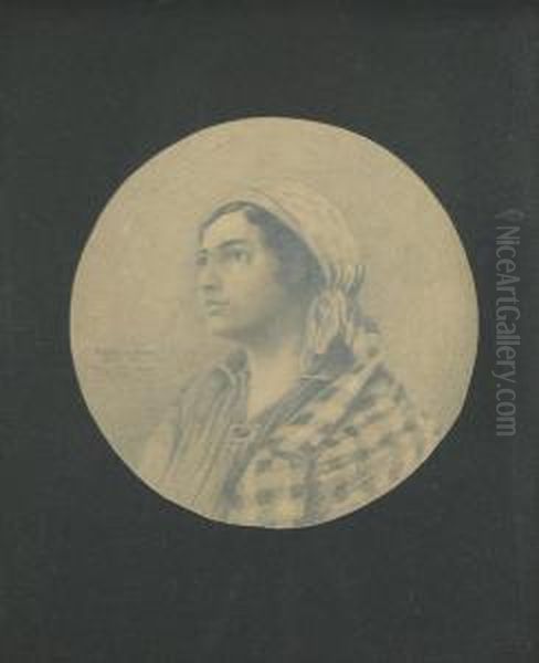 Portrait Of A Polish Jewish Woman Oil Painting by Adolphe Bachmann