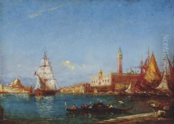 Venise Oil Painting by Adolphe Bachmann