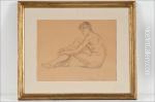 Miesmalli - Manlig Modell Oil Painting by Hugo Elias Backmansson