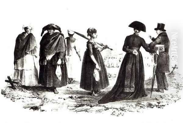 Cemetery at Parimaribo, from 'Voyage a Surinam', 1839 Oil Painting by Pierre J. Benoit