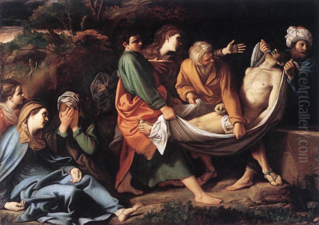 The Entombment Of Christ Oil Painting by Sisto Badalocchio