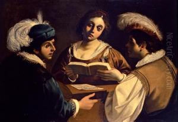 Il Concertino 
San Sebastiano Curato Dall'angelo Oil Painting by Giovanni Baglione