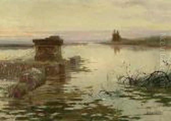 Ruinas Sumergidas Oil Painting by Mateo Balasch Mateu